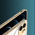 thumbnail image 3 of iPhone 13 Pro luxury glass-shell gold marble pattern black white, 3 of 5