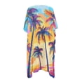 thumbnail image 2 of HELLHERO Palm Colorful Quilted Bathing Suit Cover Up Loose High Quality Fabrics Casual Long Kimono Swimsuit Cover Up, 2 of 6