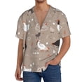 thumbnail image 2 of Picia Chicken Men's Linen Shirts Short Sleeve Cuban Beach Shirts Casual Shirts Button Down Shirt for Men Beach Summer Wedding Shirt-X-Large, 2 of 7
