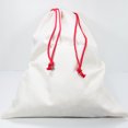 thumbnail image 1 of Bolsas de regalo con cordón de algodón liso personalizadas de alta calidad, saco de Papá Noel de Navidad en blanco con sublimación de lona grande, 1 of 4