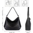 thumbnail image 3 of Bolso Hobo Montana West de piel vegana suave MWC-085BK para mujer, 3 of 6