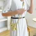 thumbnail image 3 of Creative Cheese Shape Cross Body Bags, Cute Triangle Cheese Shape Lipstick Shoulder Bag PU Handbag Small Wallet Purse Bag for Women, 3 of 5