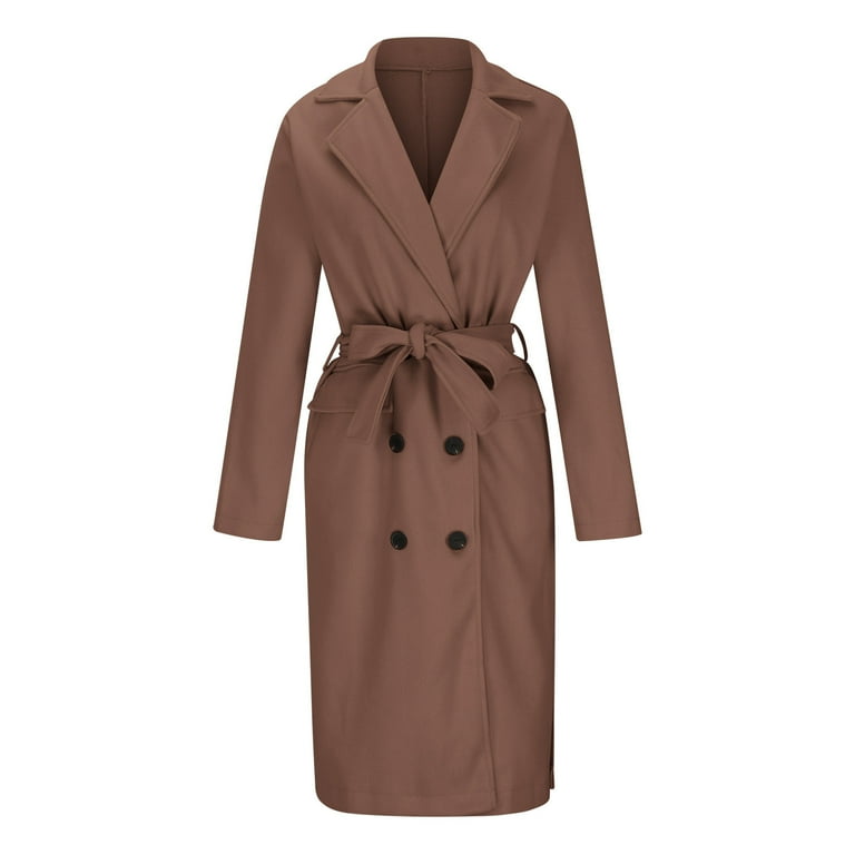 Sentmoon Lightweight Trench Coat for Women 2024 Wool Long Sentmoon Lightweight Trench Coat for Women 2024 Wool Long