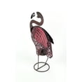 thumbnail image 3 of Things2Die4 Pink Flamingo Metal Art Filigree LED Lighted Solar Garden Statue, 3 of 4