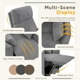 thumbnail image 4 of Homall 360° Swivel Nursery Recliner Power Swivel Rocker Recliner Chair with 2 Pillows Comfy High Back Adult Glider Rocker for Living Room,Corduroy Gray, 4 of 8