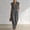 Gray, variant on BVnarty Women Stand Collar Cap Sleeve Half Zip Wide Leg Jumpsuit, Elastic Waist Relaxed Cut Built In Side Pockets for Office Commute Black XL
