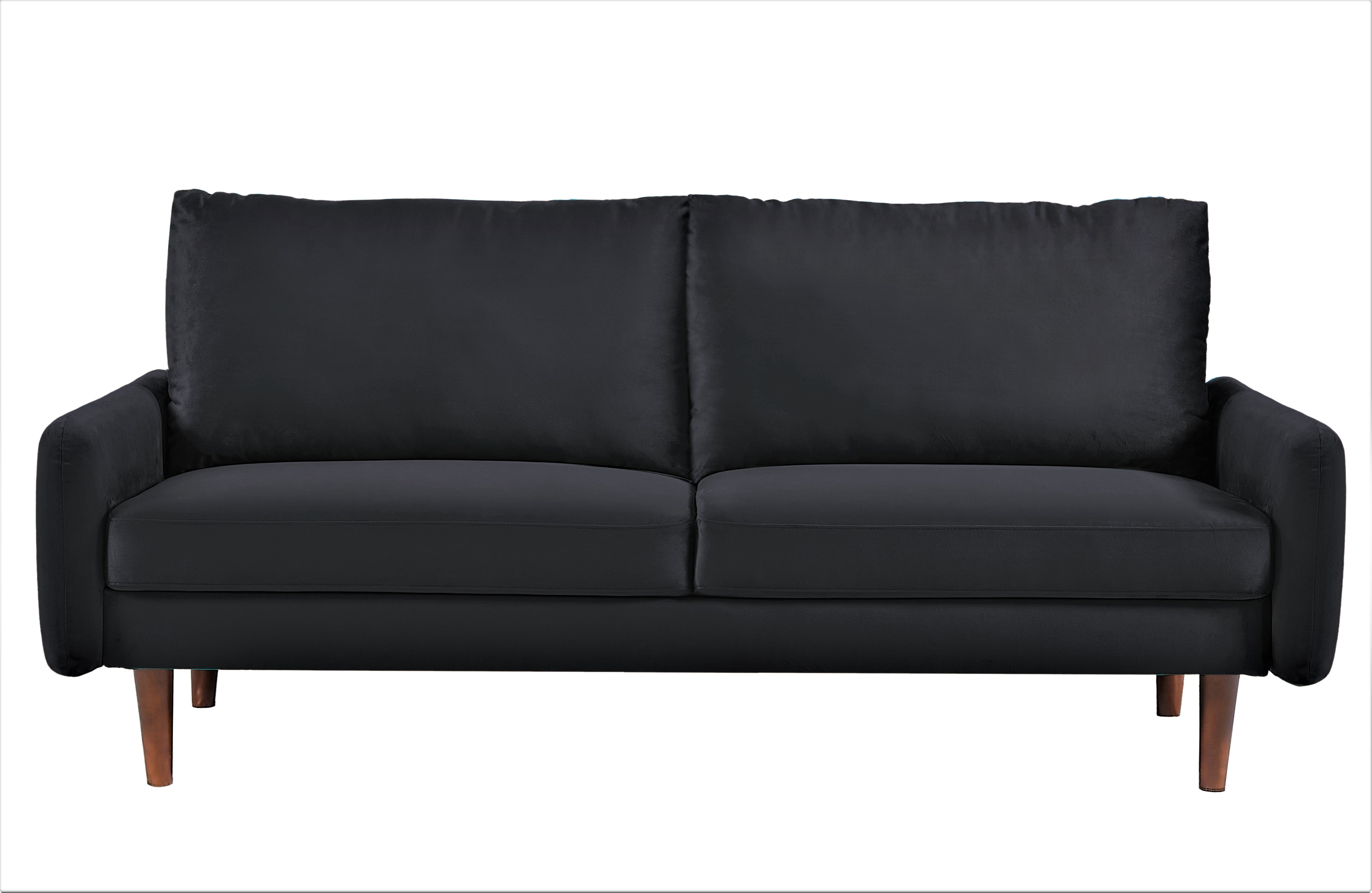 Uspridefurniture 2 Piece Modern Polyester Sofa And Loveseat Set Black