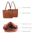 thumbnail image 2 of Bolso de mano de piel de roble para mujer, lavado en color canela, 2 of 7