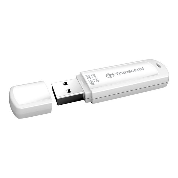 Transcend JetFlash 730 - USB flash drive - 64 GB - USB 3.0 - white ...