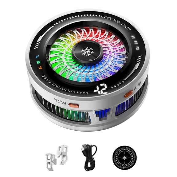 7829 Phone Coolers for Gamings, Universal Phone Cooling Fan with LED Light ,Mobile Phone Radiator for Phone