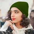 thumbnail image 5 of Soyumi Unisex Vintage hats satin lined beanie Woollike cozy cap Ski Beanie Cute Warm soft Fluffy Lined Thick Skull snow Fashion Fleece Lined Knit oversize Toboggan Cap cold weather Slouch, M, 5 of 6