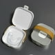 thumbnail image 3 of Estuche cuadrado para auriculares SUSUchens, organizador para cable de datos, diseño con hebilla, resistente al polvo, tamaño compacto, portátil, bolsa de almacenamiento, color blanco, 3 of 8