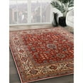 thumbnail image 2 of Ahgly Company Indoor Round Mid-Century Modern Red Oriental Area Rugs, 4' Round, 2 of 6