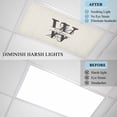 thumbnail image 4 of Letter W Fluorescent Light Covers, Monogram Words Magnetic Light Covers for Ceiling Lights, Fluorescent Ceiling Shade Filters for Classroom Bedroom Office 4x2Ft x 1PCS, 4 of 8