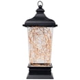 thumbnail image 3 of Northlight LED Lighted Tapered Christmas Lantern - 12" - Black - Clear Fairy Lights, 3 of 8