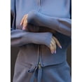 thumbnail image 4 of Women'S 2 Piece Outfits Casual Lapel Zip Sweatshirts and Wide Leg Pants Tracksuit Sets Royal Blue S, 4 of 9