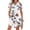 White, variant on Yotami Women's Plus Size Casual Dress Summer Floral Print V-Neck Midi Dress with Pocket Short Sleeve Drawstring Sundress for Summer