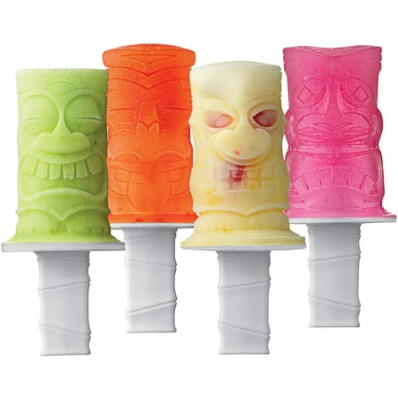 Tiki Ice Pop Moules, Silicone Flexible, Passe au Lave-Vaisselle, Lot de 4  Machines à Popsicle avec Bâtons | Walmart Canada