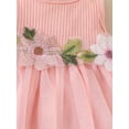thumbnail image 6 of Biezeib Baby Girls 3Pcs Spring Outfits Sleeveless Tulle Dress with Button Up Coat Headband Set Infant Clothes, 6 of 6