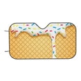 thumbnail image 7 of Balery White Ice Cream Windshield Sun Shade, Car Front Window Sunshade Cover ,Automotive Interior Portected Blocks Uv Rays For Car Pickup Truck Suv Accessories- Small, 7 of 7