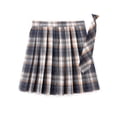 thumbnail image 5 of WhouRiu Girls School Pleated Skirts Plaid Graphic Elastic Waist A Line Uniforms Skirt With Tie 9-18 Years, 5 of 5