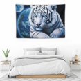 thumbnail image 4 of Orinice  White Tiger Starry Tapestry Outer Space Planet Tapestry Animal Print Photography Tapestry for Office Living Room Studio Wall Decoration Tapestry 60x40 inches GTWYUH547 60x40in, 4 of 7