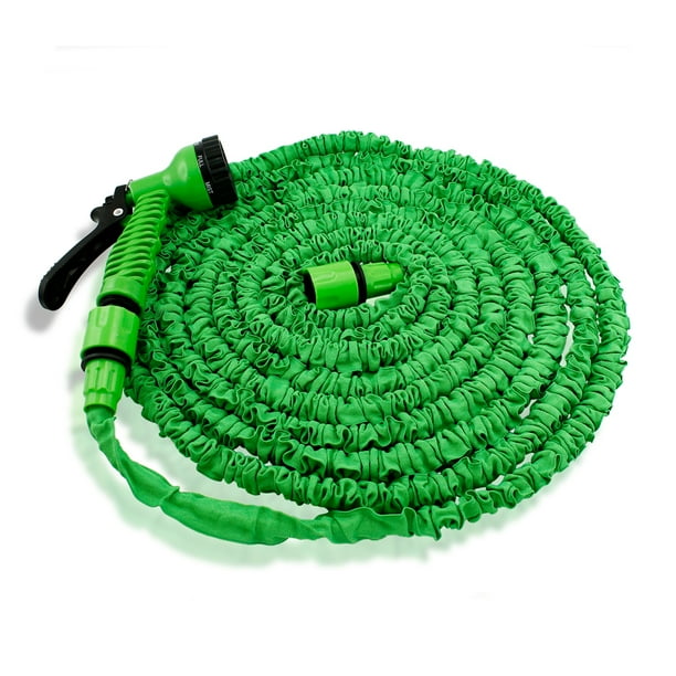 Expandable Flexible Stronger Deluxe Garden Water Hose w/ Spray Nozzle