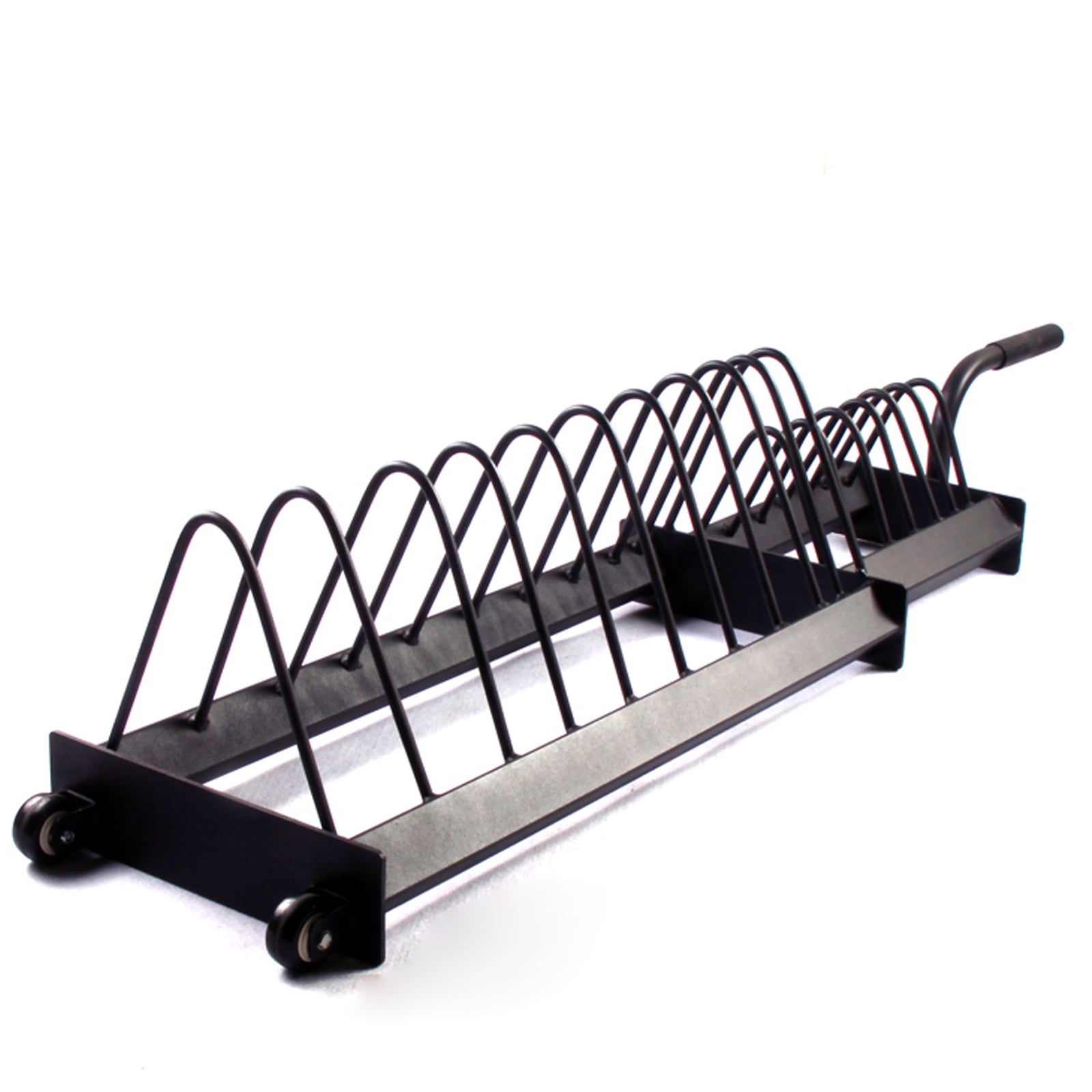 Details about    Horizontal Barbell Bumper Plate Rack Holder Olympic Bar Storage Plate Weight 