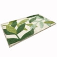 thumbnail image 1 of Elegante alfombra de baño de felpa peluda, felpudo antideslizante con decoración vibrante, absorbente para la entrada del porche de la cocina, 50 x 80 cm, alfombra de hojas de material ultra suave, 1 of 6