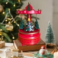 thumbnail image 5 of Christmas Carousel Music Box Christmas Decoration - 7.2x4.3" Rotating Musical Creative Ornament for Holidays Home Desktop Decor & Festive Gift, 5 of 5