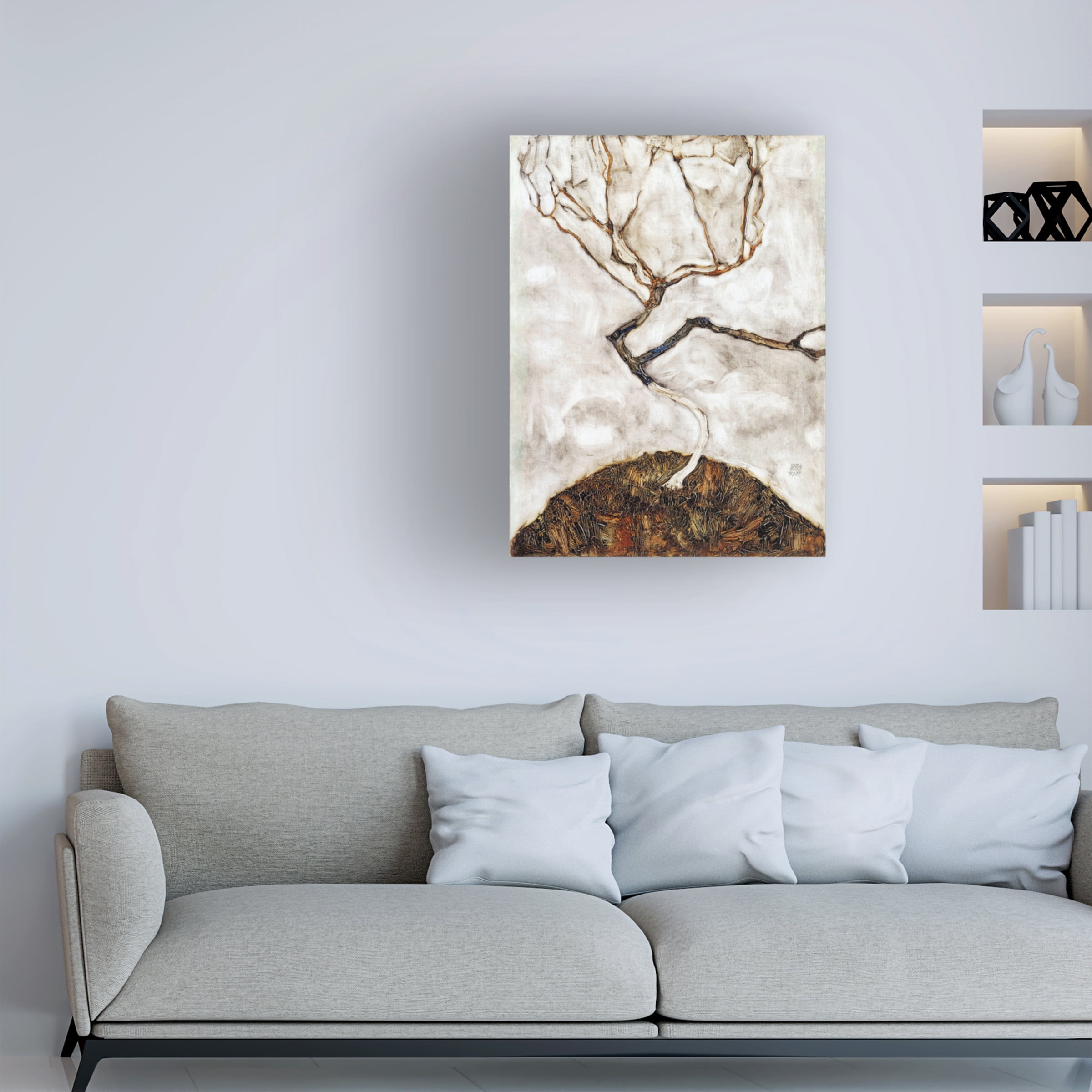 Egon Schiele 'Small Tree In Late Autumn' Canvas Art