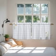 thumbnail image 3 of Spring Daisy Floral Tier Curtains 24 Inch Length, Yellow Plaid Summer Botanical Cafe Short Curtains for Bathroom Over Sink, Small Kitchen Curtain Light Filtering Tiered Drapes 2 Panels 27.5"Wx24"L, 3 of 8