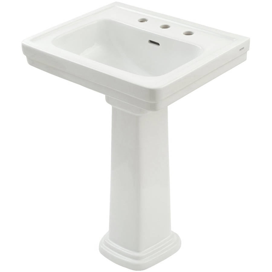 Toto Promenade 24" Pedestal Bathroom Sink with 3 Faucet Holes Drilled