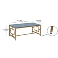 thumbnail image 3 of Nola Home Modern Gold Cocktail Table with Smokey Glass Top, Gold, 3 of 3