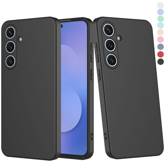 Silicone Case for Samsung Galaxy S25 FE, Takfox Durable and Stylish Drop Tested Soft Silicone Gel Rubber Slim Fit Shockproof Protection Phone Cover for Samsung Galaxy S25 FE 5G,Black