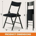 thumbnail image 4 of Fenbeli 4-Pack Black Padded Folding Chairs with Metal Frame, 4 of 7