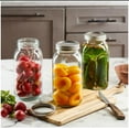 thumbnail image 3 of [3 Count 64 oz. Wide-Mouth Glass Mason Jars with Metal Airtight Lids and Bands 2 Quart Large For Preserving, & Meal Prep, 3 of 5