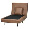 Vista Faux Leather Convertible Chair Bed Nutmeg