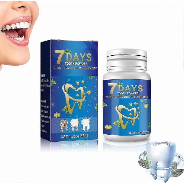 7 Days Teeth Whitening Powder, Baking Soda Tooth Powder, Refreshing Mint Flavour, Effective Teeth Whitening, Stain Removal