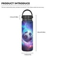 thumbnail image 6 of SEANATIVE Galaxy Fire Soccer Water Bottles for Girls 18oz Leak Proof Double Walled Stainless Steel Gym Bottles for Men Women Insulated Bottle Hot Cold Hiking Canteen, 6 of 7