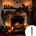 thumbnail image 2 of Aurorax Halloween Decorations Outdoor,Halloween Black Rose Vines Posable Artificial Realistic IP65 Fall Decorations for Home Outdoor Black, 2 of 6