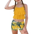 thumbnail image 3 of Gamivast Two Piece Tankini for Toddler Girls Tiered Ruffle Flounce Top with Boy Shorts Modest Swimsuit Summer Pool Party Wear Cute Holiday Bathing Suit, 3 of 8
