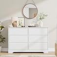 thumbnail image 1 of Cómoda de Madera de 6 Cajones – Alta y Moderna – Almacenamiento Profundo – Superficie Ancha – Dormitorio, Sala, Pasillo y Habitación Infantil – Blanca, 1 of 8