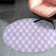 thumbnail image 3 of Purple Lavender Print Round Area Rugs for Bedroom Living Room, 5FT Soft Indoor Circle Carpets, Carpet Home Decor Floor Mat, 3 of 8