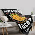 thumbnail image 6 of Custom Just Girl Who Loves Tacos Throw Blanket Personalized Throw Blankets Add Your Own Name Customized Flannel Throws for Kids Dogs Cats Gift 30 in x 40 in XS for Pets, 6 of 6