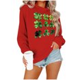 thumbnail image 5 of Up to 65 off!Lolmot Women St Patrick's Day Sweatshirts Shamrock Sweater Pullover Clover Print Casual Irish Long Sleeve Tops, 5 of 5