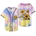 thumbnail image 1 of Jay Wheeler Veste de Baseball Botanique Tee Girasoles Album Merch Unisexe Col en V Manches Courtes T-Shirts, Style 9,TG, 1 of 6