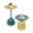 Blue, Gold, variant on ToppiJoy Set of 2 Round Iron Circular Tray-style Tabletop Side Tables, 15.75 in Round End Table (Gold)