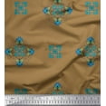 thumbnail image 1 of Soimoi Moss Georgette Fabric Damask & Mandala Decorative Decor Fabric Printed Yard 42 Inch Wide, 1 of 3