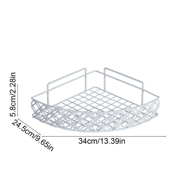 Uuiauoio Corner Shower Caddy, Bathroom Shower Corner Organizer Shelf, No Drilling Rustproof Wall Mounted Shower Storage Rack Shampoo Holder Organizer